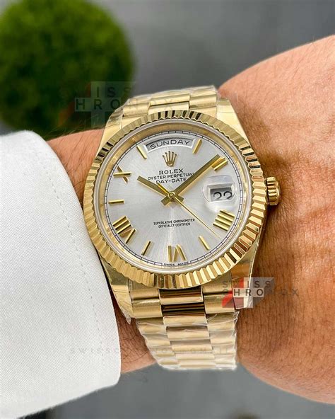 rolex yellow gold day date 40